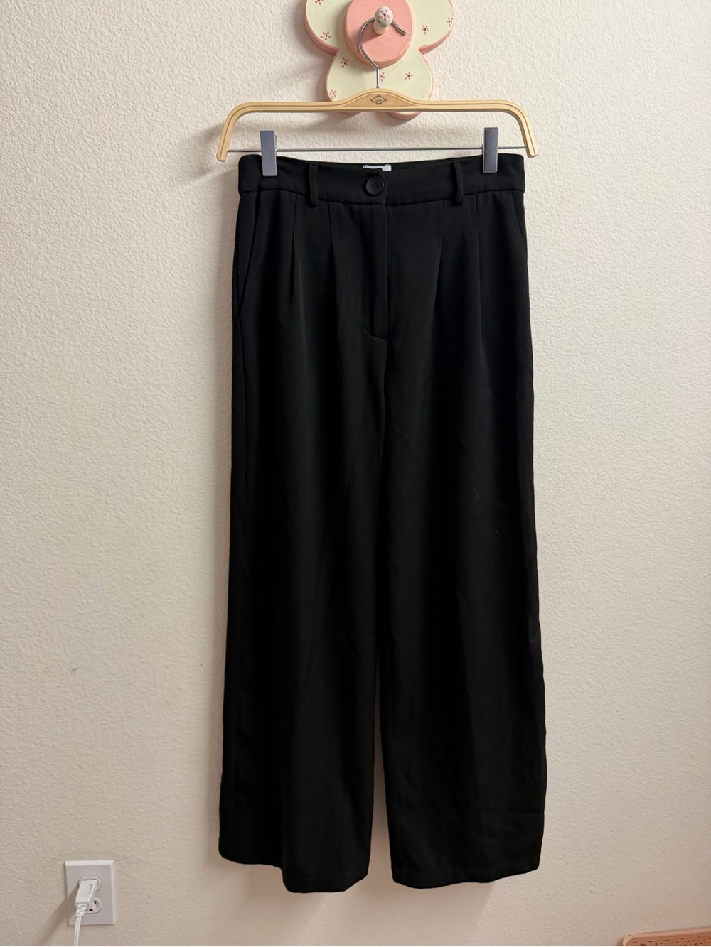 Princess Polly Black Wide-Leg Trousers